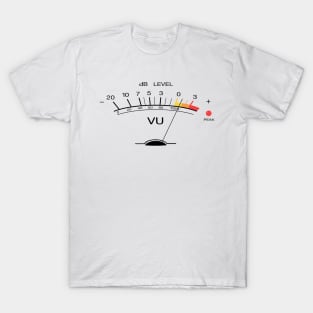 Volume VU Meter Vintage Audio Engineer Recording Studio Gear Head Musician Guitar Shirt Classic Retro Version T-Shirt